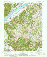 preview thumbnail of historical topo map of Switzerland County, IN in 1967