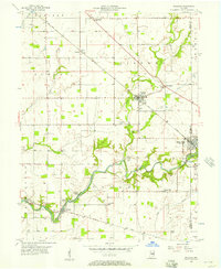 1956 Map of Waldron, 1973 Print