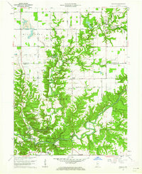 1961 Map of Wallace, IN, 1962 Print