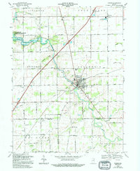 preview thumbnail of historical topo map of Warren, IN in 1969
