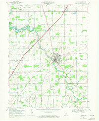 1969 Map of Warren, IN, 1971 Print