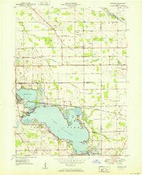 preview thumbnail of historical topo map of Kosciusko County, IN in 1951