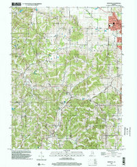 preview thumbnail of historical topo map of Monroe County, IN in 1998