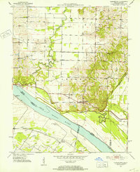 Download a high-resolution, GPS-compatible USGS topo map for Yankeetown, IN (1952 edition)