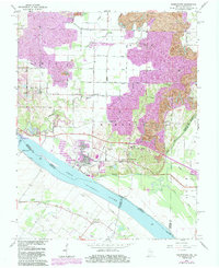 preview thumbnail of historical topo map of Warrick County, IN in 1964