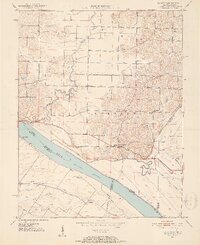 preview thumbnail of historical topo map of Warrick County, IN in 1951