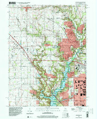 Download a high-resolution, GPS-compatible USGS topo map for Zionsville, IN (2001 edition)