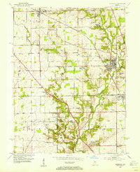 Download a high-resolution, GPS-compatible USGS topo map for Zionsville, IN (1955 edition)