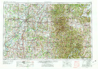 1956 Map of Vincennes, 1978 Print
