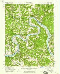 1950 Map of Leavenworth, IN, 1959 Print