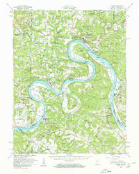 1950 Map of Leavenworth, IN, 1959 Print