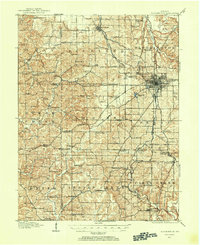 1908 Map of Bloomington, 1954 Print