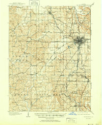 1910 Map of Bloomington, 1950 Print