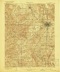 1910 Map of Bloomington, 1919 Print