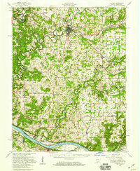 1950 Map of Corydon, IN, 1959 Print