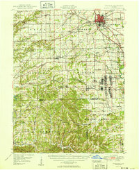 Download a high-resolution, GPS-compatible USGS topo map for Franklin, IN (1950 edition)