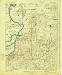 1903 Map of New Harmony, 1925 Print