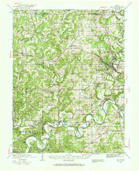 1935 Map of Oolitic, IN, 1968 Print