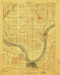 1901 Map of Owensboro, 1912 Print