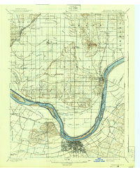 1901 Map of Owensboro, 1939 Print