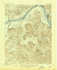 1903 Map of Tell City, IN, 1945 Print