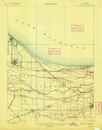 1900 Map of Toleston, 1909 Print