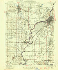 1915 Map of Vincennes, 1946 Print
