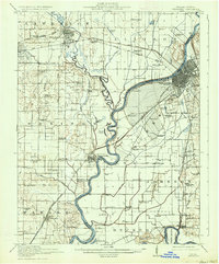 1915 Map of Vincennes, 1934 Print