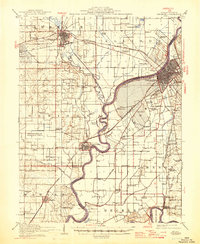 1915 Map of Vincennes, 1946 Print
