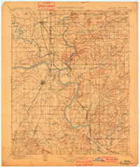 preview thumbnail of historical topo map of Indian Territory, United States in 1901