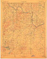 1900 Map of Okmulgee, 1911 Print