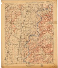 1901 Map of Pryor, 1913 Print