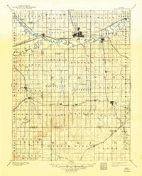 1894 Map of Abilene, KS, 1949 Print