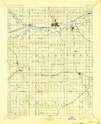 1894 Map of Abilene, KS, 1933 Print