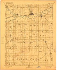 1894 Map of Abilene, KS, 1921 Print