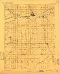 1894 Map of Abilene, KS, 1917 Print