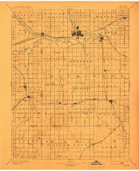 1894 Map of Abilene, KS, 1908 Print