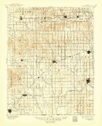 1891 Map of Pratt County, KS, 1949 Print