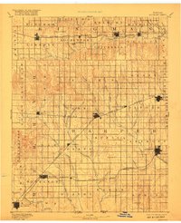 1891 Map of Pratt County, KS, 1917 Print