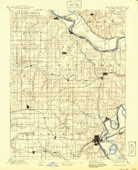 1893 Map of Atchison, 1940 Print
