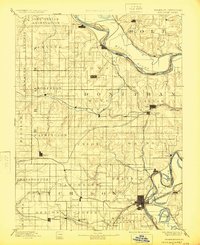 1893 Map of Atchison, 1924 Print