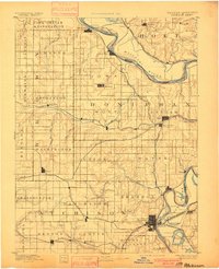 1893 Map of Atchison, 1900 Print