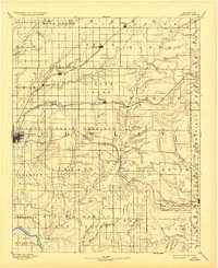 1889 Map of Chautauqua County, KS, 1932 Print