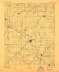 1894 Map of Burlington, 1906 Print
