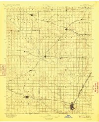 1897 Map of Caldwell, KS, 1909 Print