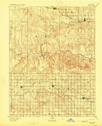 1893 Map of Rush County, KS, 1925 Print