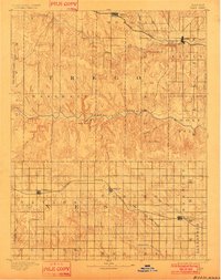 1893 Map of Ellis County, KS, 1902 Print