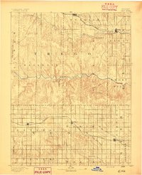 1893 Map of Rush County, KS