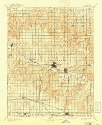 1894 Map of Russell County, KS, 1941 Print