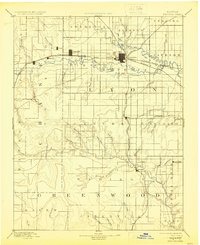 1894 Map of Chase County, KS, 1924 Print